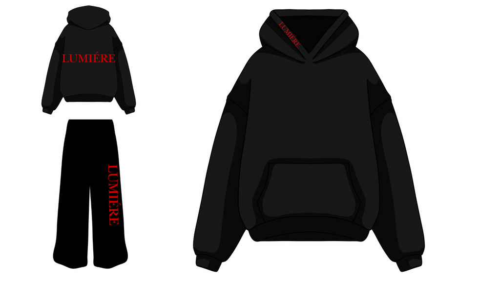 Lumière Red Épure Set with Hoodie and Sweatpants