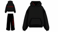 Lumière Red Épure Set with Hoodie and Sweatpants