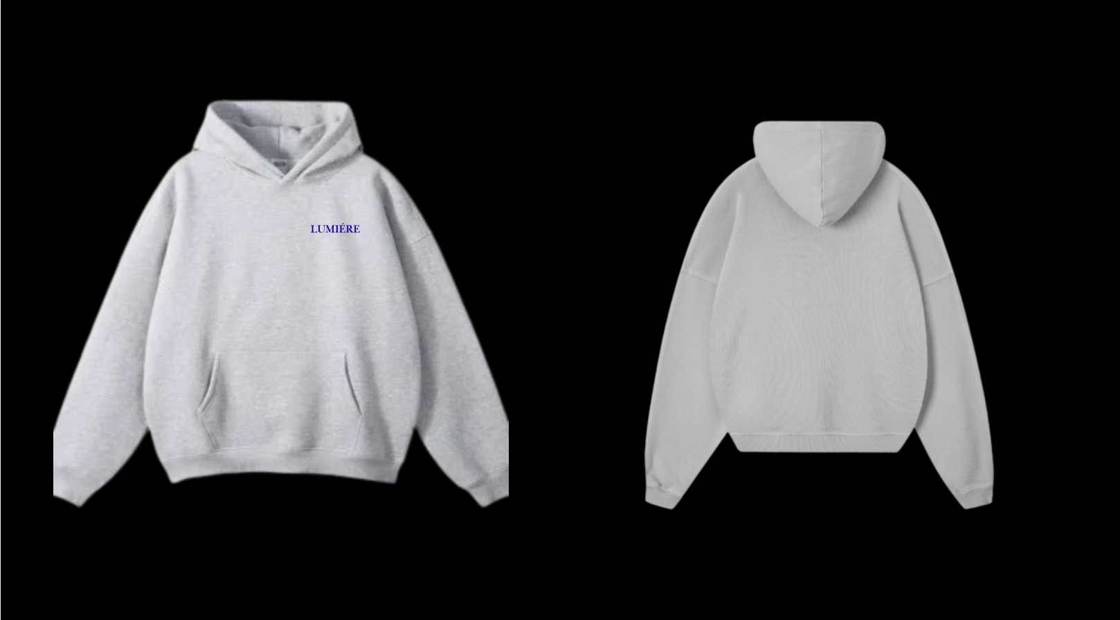 Lumière Gray Épure Hoodie